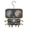 Navac Manifold Gauge, 4-Valve, 3-1/8", R410A/22/134a/404A, 5' Hoses N4A4H - alternate 3